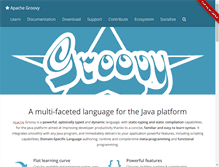 Tablet Screenshot of groovy-lang.org